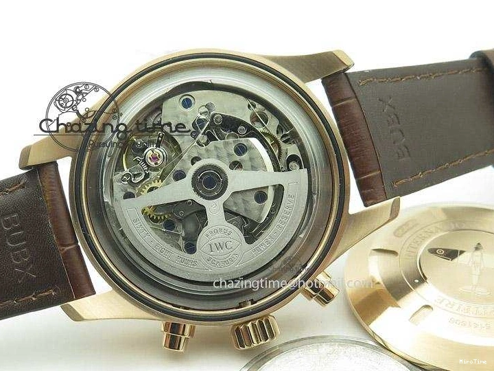 MIROTIME 0522 Pilot Chrono RG 3878 ZF Best Edition Grey Dial On Brown Leather Strap A UrbanChic 7330